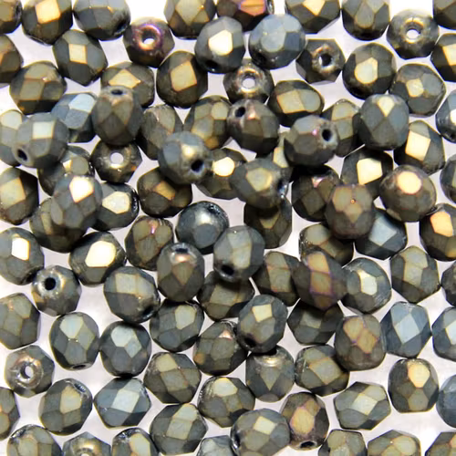 Matte Iris Brown Fire Polish 4mm 100st