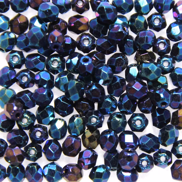 Iris Blue Fire Polish 4mm 100st