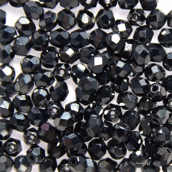 Hematite Fire Polish 4mm 100st