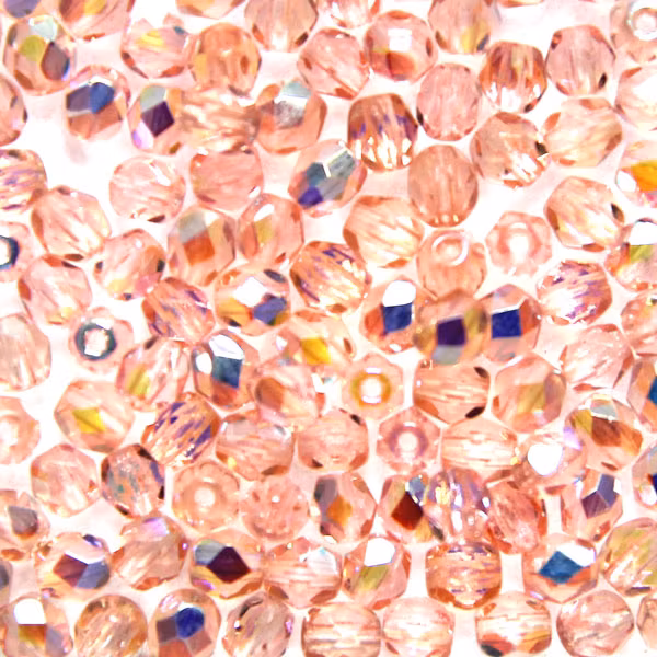Light Rosaline AB Fire Polish 4mm 100st