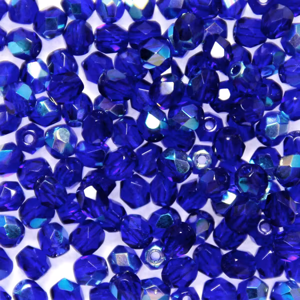 Cobalt AB Fire Polish 4mm 100st