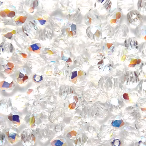 Crystal AB Fire Polish 4mm 100st