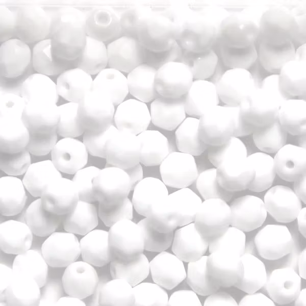 Opaque White Fire Polish 3mm 100st