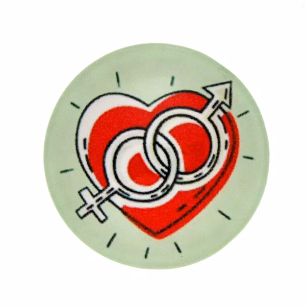 Hjärta 9 Cabochon 25mm 1st