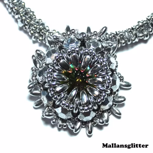Q Necklace Kit Silver Rivoli Rainbow (EJ MÖNSTER ENDAST PÄRLOR)