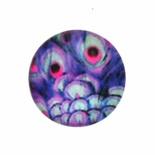 Påfågel 5 Cabochon 12mm 1st