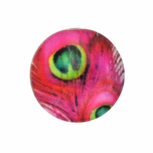 Påfågel 6 Cabochon 12mm 1st