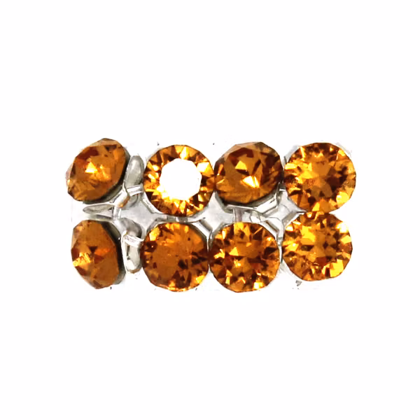 Topaz Silverfärgad metall 40001 Crystal Mesh 3mm 8st