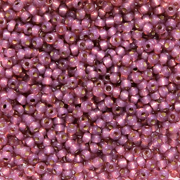 Duracoat Silverlined Dyed Dark Lilac 11-4248 Miyuki Seedbeads 11/0 10g