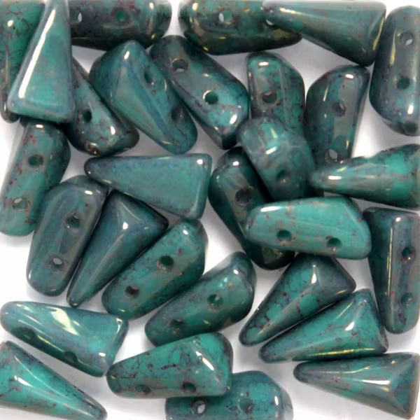 Opaque Green Turquoise Copper Picasso Vexolo 5g