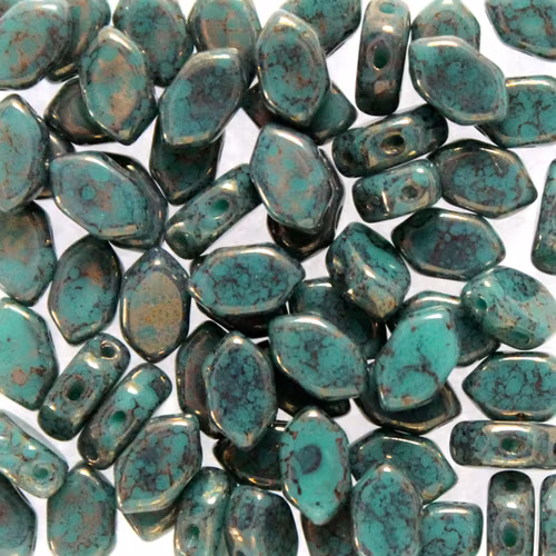 Opaque Green Turqoise Teracota Bronze Paros 5g