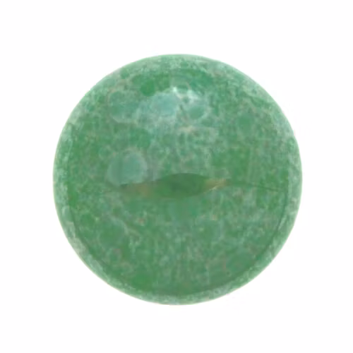 Opaque Dark Green Luster Cabochon Par Puca 18mm 1st