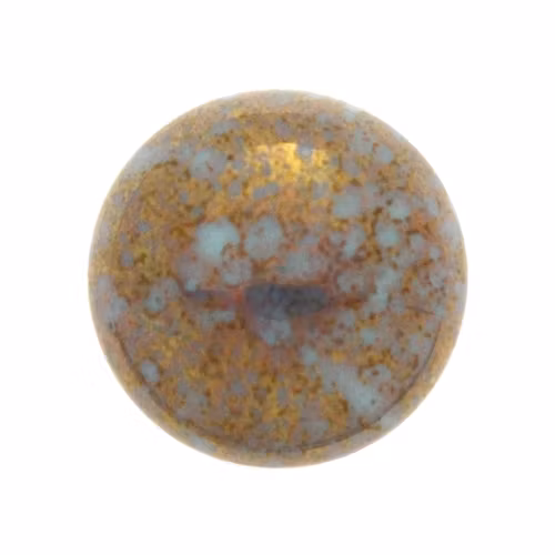 Opaque Aqua Teracota Bronze Cabochon Par Puca 18mm 1st
