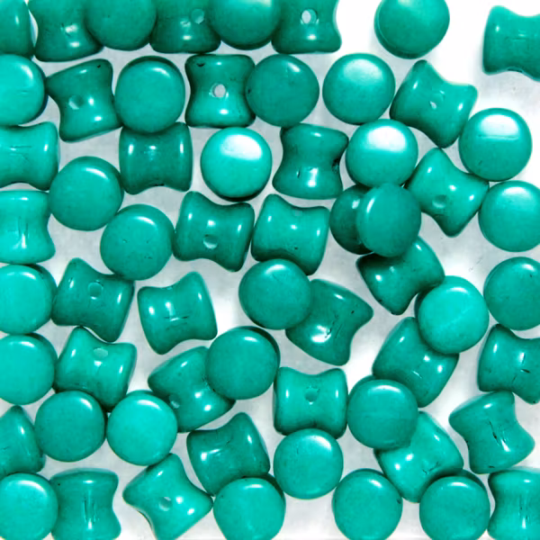 Alabaster Green Diabolo/Pellet Beads 10g