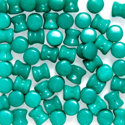 Alabaster Green Diabolo/Pellet Beads 10g