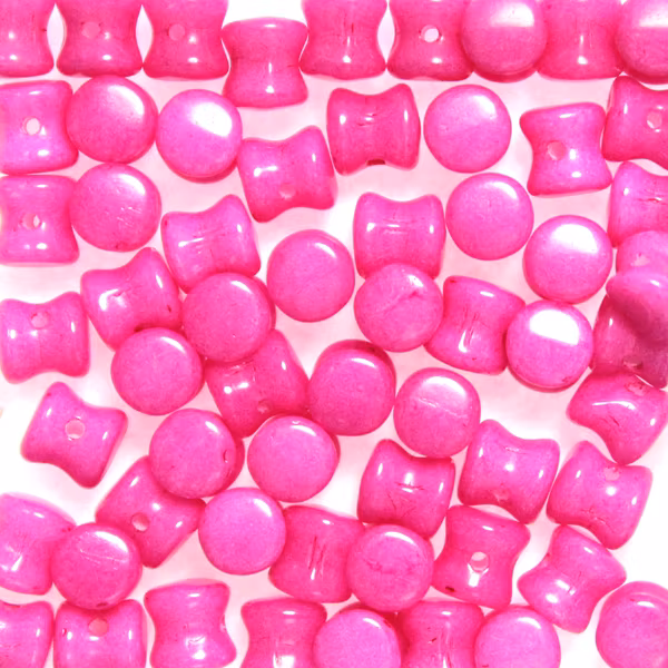 Alabaster Fuchsia Diabolo/Pellet Beads 10g