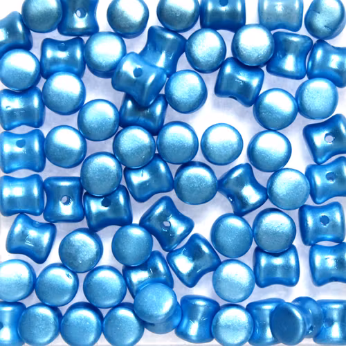 Alabaster Pastel Turquoise Diabolo/Pellet Beads 10g