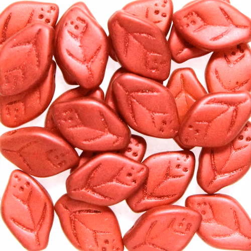 Lava Red Leaf Beads 10g