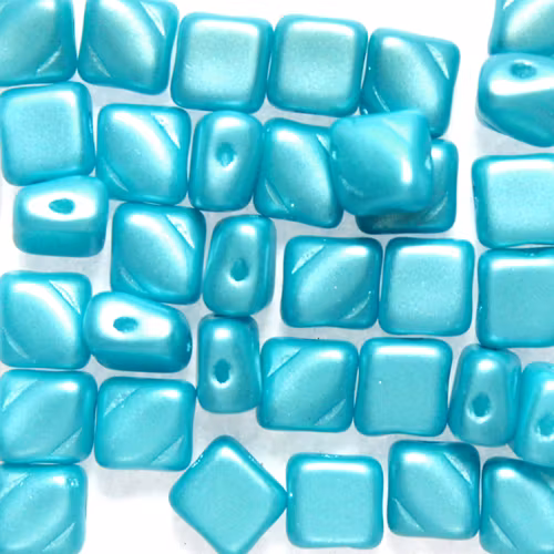 Alabaster Pastel Aqua Silky Beads 10g