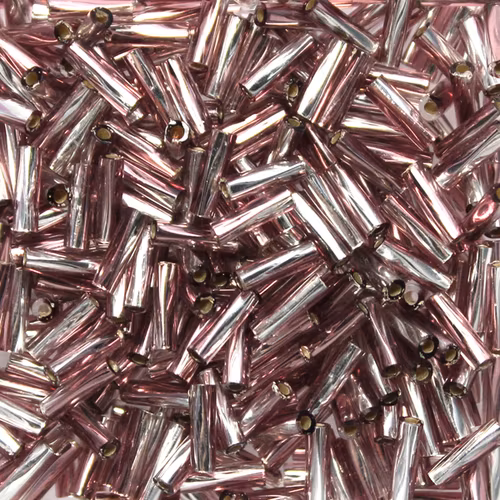 S/L Crystal/Amethyst TW206-3933 Miyuki Twisted Bugle Beads 6mm 10g