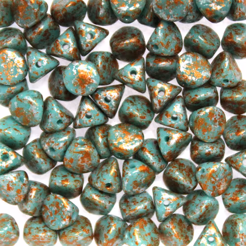 Opaque Green Turquoise Tweedy Copper Ilos 5g