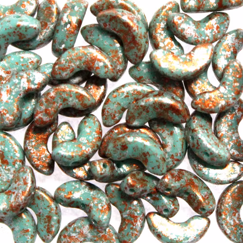 Opaque Green Turquoise Tweedy Copper Arcos 5g