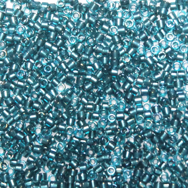 Sparkle Aqua Green Lined Tea DB-1769 Delica 11/0 5g