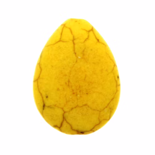 Gul Howlit Droppe Platt 24x18mm 1st
