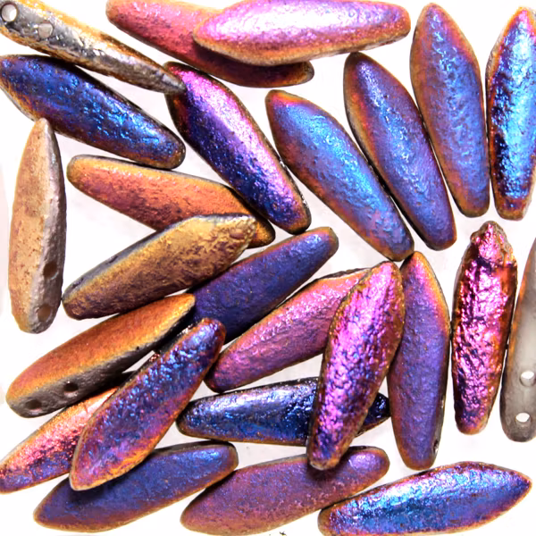 Crystal Etched Sliperit Full 2-hole Dagger 25st