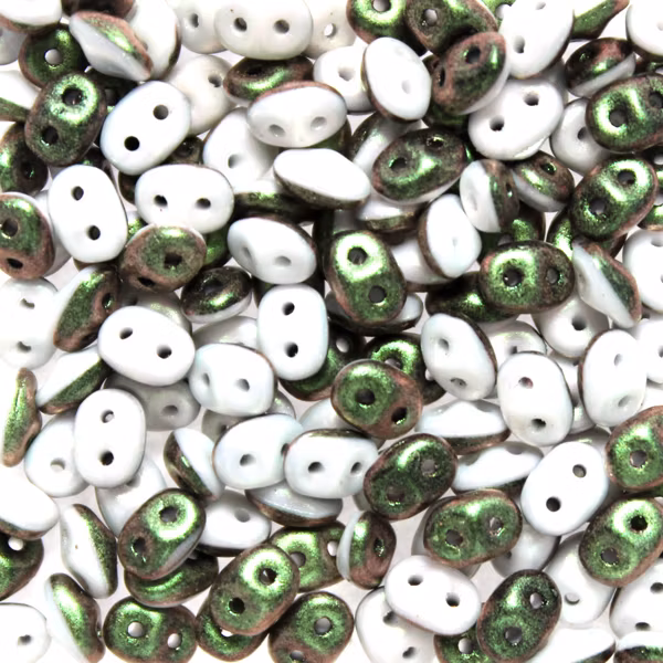 Polychrome Sage Citrus/Cream Superduo Duets 10g