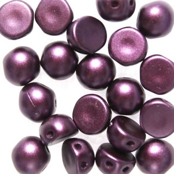 Alabaster Pastel Bordeaux 2-hole Cabochon 20st