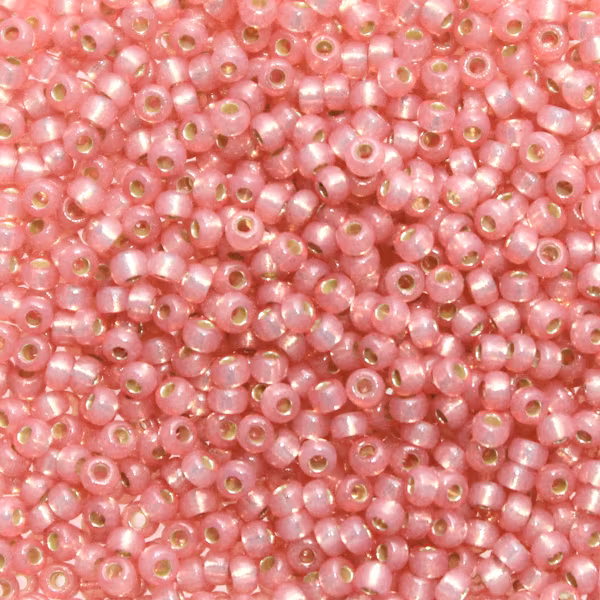 Duracoat Silverlined Dyed Pink 11-4237 Miyuki Seedbeads 11/0 10g