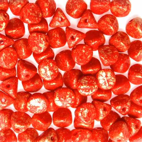 Opaque Red Gold Splash Ilos 5g
