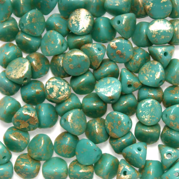 Opaque Green Turqoise Gold Splash Ilos 5g