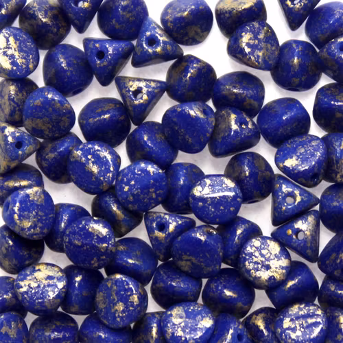 Opaque Blue Gold Splash Ilos 5g