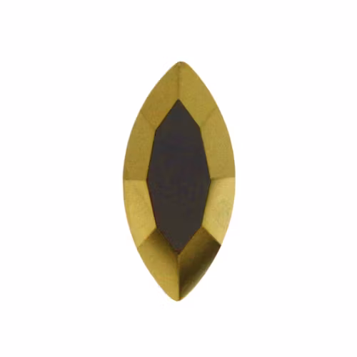 Gold Kinesisk Strass Navette 15x7mm 2st