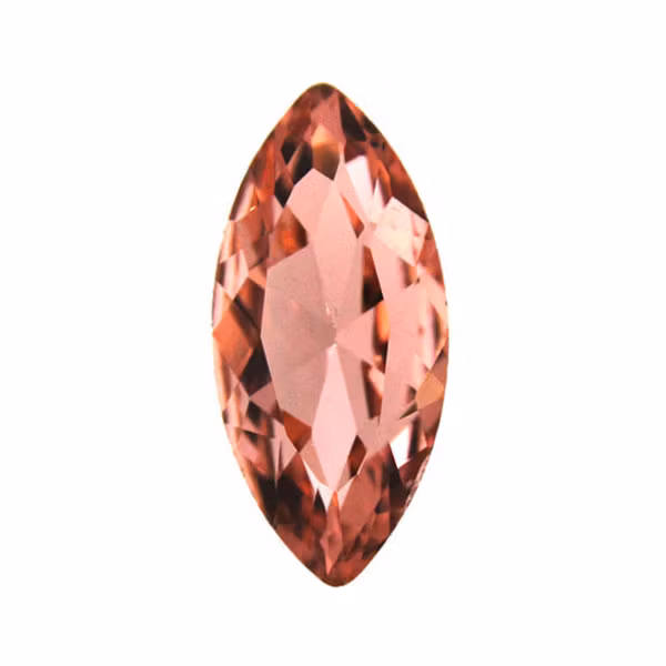 Peach Kinesisk Strass Navette 15x7mm 3st