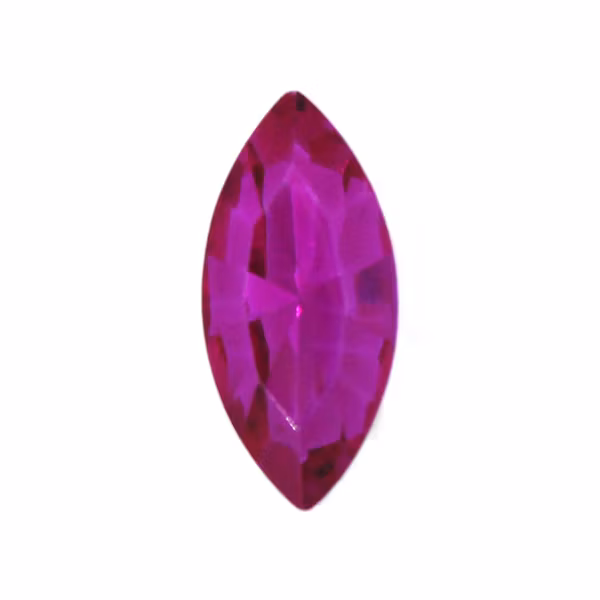 Hot Pink Kinesisk Strass Navette 15x7mm 3st