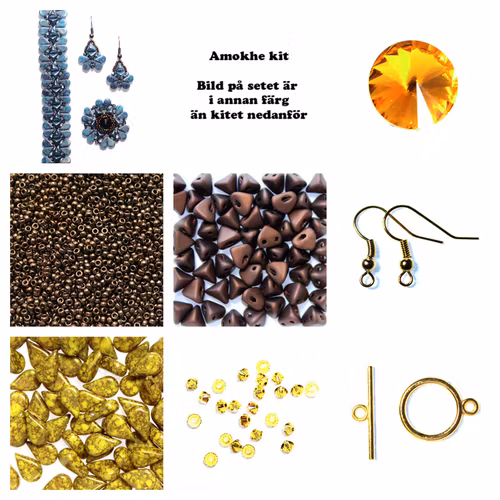 Amokhe Kit Gul och Brons (EJ MÖNSTER ENDAST PÄRLOR)
