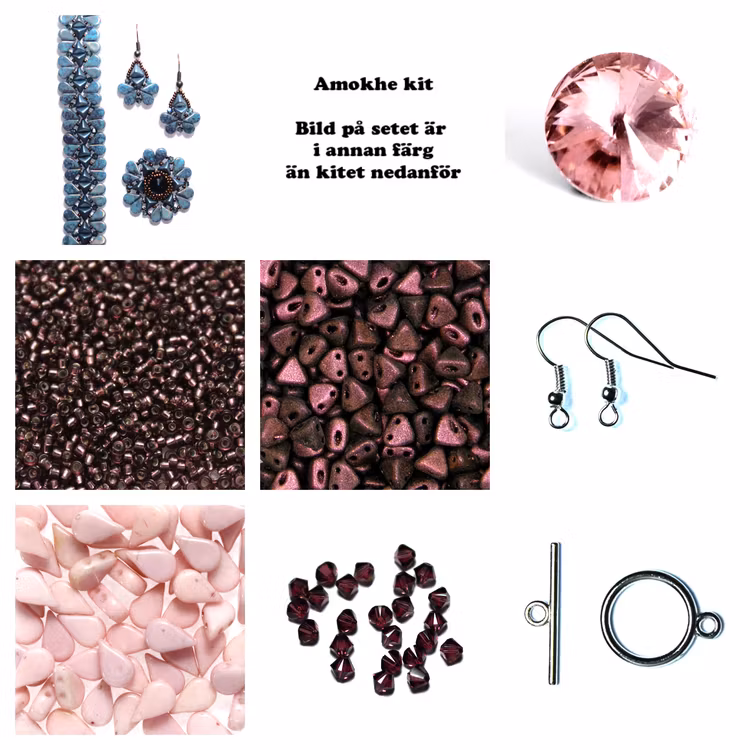 Amokhe Kit Rosa och Lila (EJ MÖNSTER ENDAST PÄRLOR)
