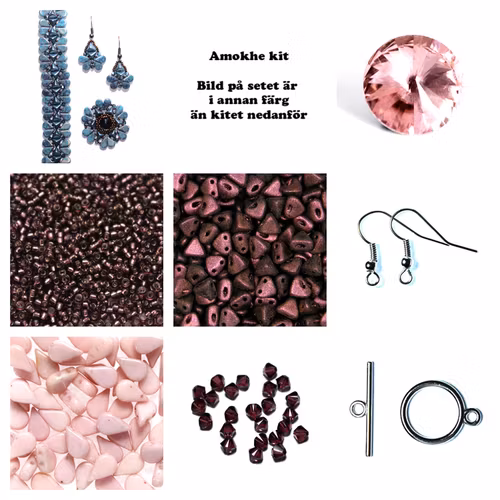 Amokhe Kit Rosa och Lila (EJ MÖNSTER ENDAST PÄRLOR)