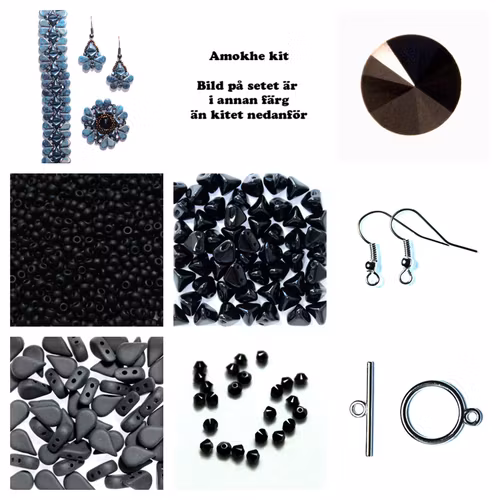 Amokhe Kit Svart (EJ MÖNSTER ENDAST PÄRLOR)