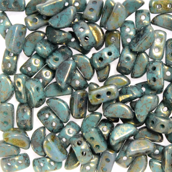 Opaque Green Turquoise Teracota Bronze Kos 5g