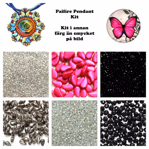 Paifire Pendant Kit Grå och Rosa (EJ MÖNSTER ENDAST PÄRLOR)