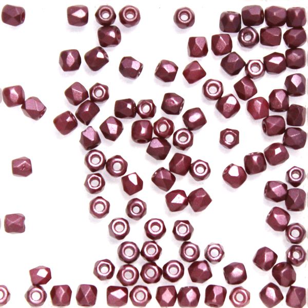 Alabaster Pastel Burgundy Fire Polish TRUE 2mm 50st