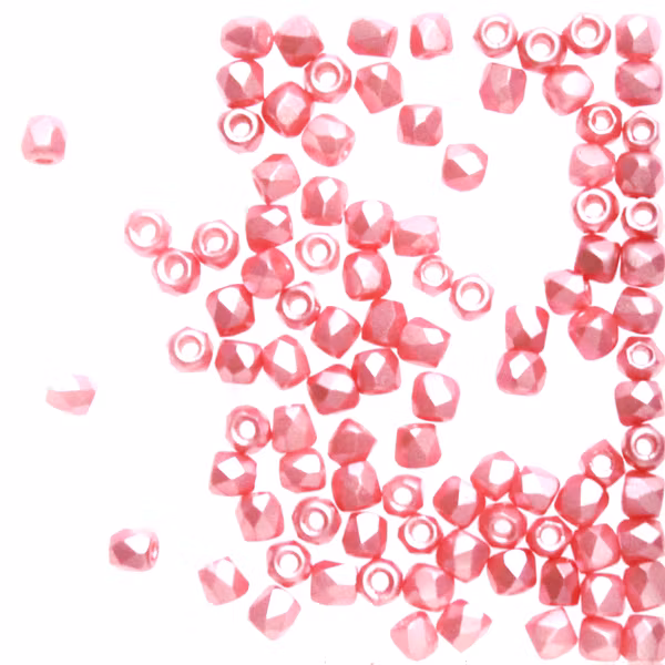 Alabaster Pastel Pink Fire Polish TRUE 2mm 50st