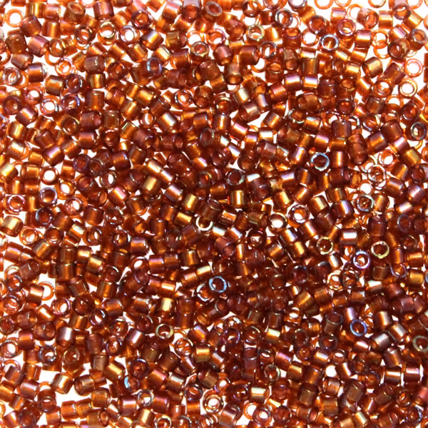 Sparkling Beige Lined Root Beer AB DB-1750 Delica 11/0 5g