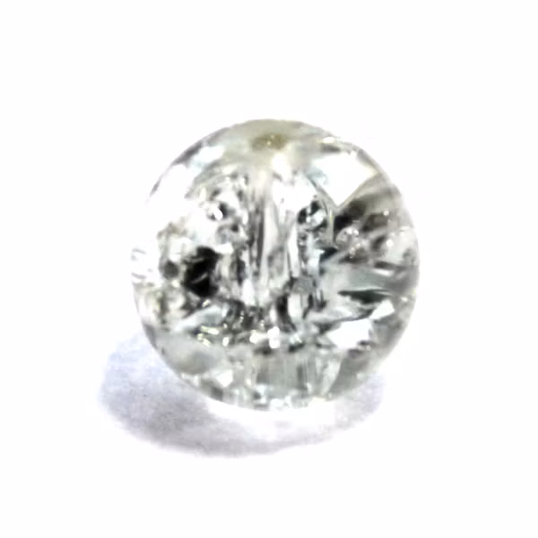 Crystal Krackelerad Glaspärla Rund 16mm 1st
