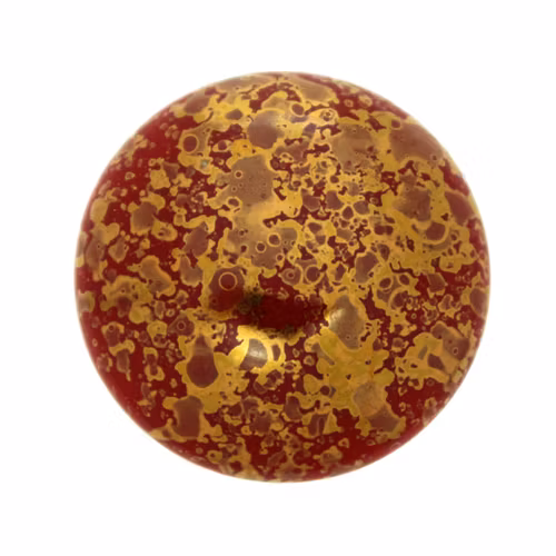 Coral Red Teracota Bronze Cabochon Par Puca 25mm 1st