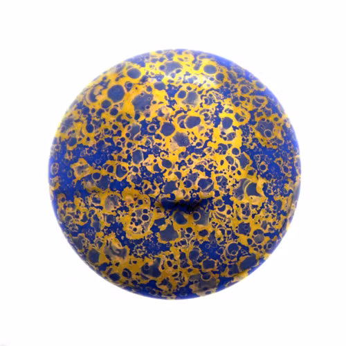 Opaque Blue Teracota Bronze Cabochon Par Puca 25mm 1st